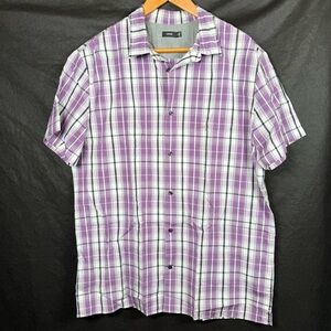 VINCE Men’s Cotton Plaid Shirt Short sleeve Size XL